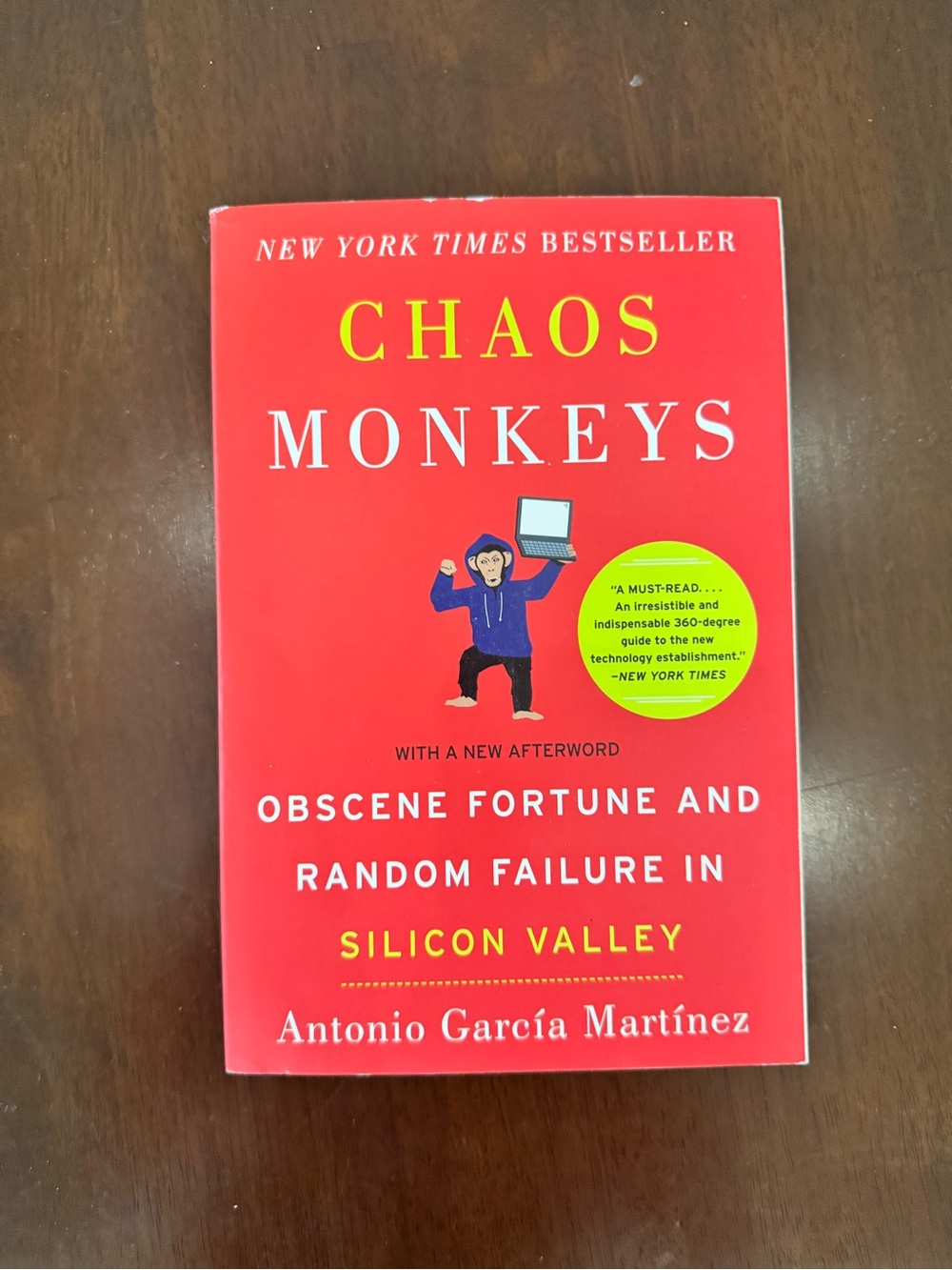 Chaos Monkeys by Antonio García Martínez Paperback Book Silicon Valley
